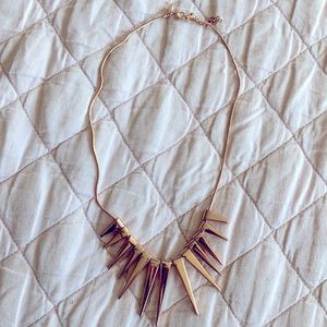 Rose gold spiky necklace